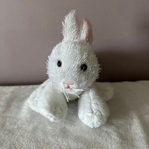 Girls Ganz Webkinz White Bunny Rabbit Plush 6" Stuffed Animal - no code